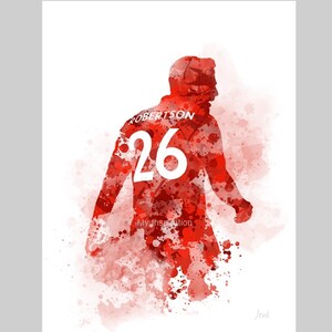 Andrew Robertson ART PRINT Liverpool, Football, Sport, Gift, Wall Art, Home Decor
