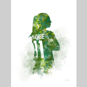 Katie McCabe KUNSTDRUCK Irland Damen, Fußball, Sport, Geschenk, Wandkunst, Home Decor