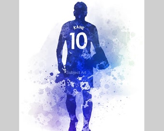 Harry Kane ART PRINT Tottenham Hotspur, Football, Sport, Gift, Wall Art, Home Decor