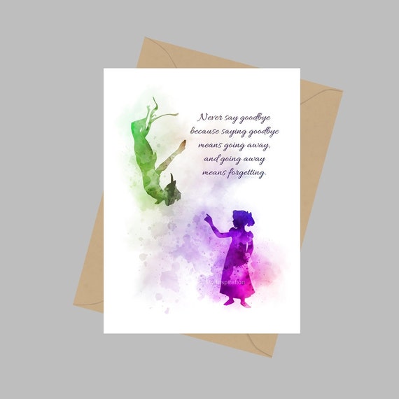 Citation De Peter Pan Carte De Vœux A5 Ne Jamais Dire Au Etsy France