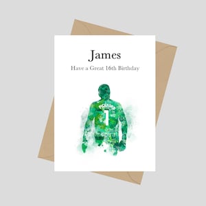 Tarjeta personalizada de Jordan Pickford, tarjeta de felicitación A5, cumpleaños, Everton, tarjeta para hijo, hija, nieto, nieta, fútbol, regalo
