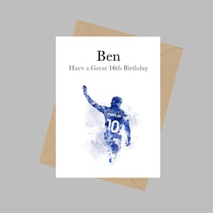 Conor Chaplin gepersonaliseerde kaart, A5 wenskaart, verjaardag, Ipswich Town, kaart voor zoon dochter kleinzoon kleindochter, voetbal, cadeau