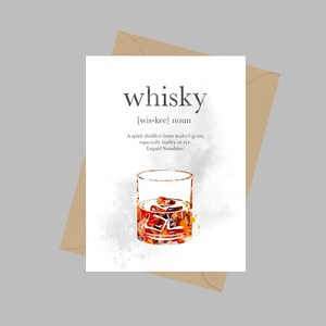 Whisky Definicja Cytat, A5 Karta Powitalna, Alkohol, Pub, Prezent, Karta Dla Taty, Karta Dla Brata, Karta Dla Przyjaciela, Karta Dla Dziadka, Urodziny