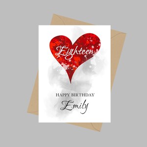 Personalisierte 18. Geburtstagskarte, A5 Grußkarte, Für Tochter, Enkelin, Schwester, Beste Freundin, Bestie, Achtzehnte Geburtstagskarte, Geschenk