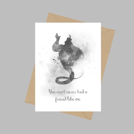Genie Quote A5 Greeting Card Aladdin You Ain T Never Etsy 日本