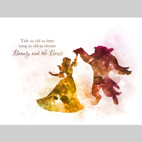 Beauty And The Beast Dance Quote Art Print Tale As Old As Etsy