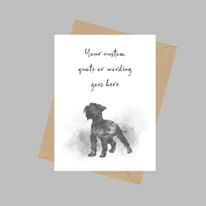 Carte de voeux personnalisée A5 pour chien schnauzer nain, amoureux des animaux de compagnie, commémoration, souvenir, pensée pour vous, idées cadeaux en cas de perte d'un animal de compagnie, sympathie, noir et blanc