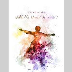 The Sound of Music ART PRINT Quote, Maria von Trapp, Musical, Song, Inspirational, Gift Idea, Wall Art, Home Decor, Bedroom, Office