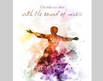 The Sound of Music ART PRINT Quote, Maria von Trapp, Musical, Song, Inspirational, Gift Idea, Wall Art, Home Decor, Bedroom, Office