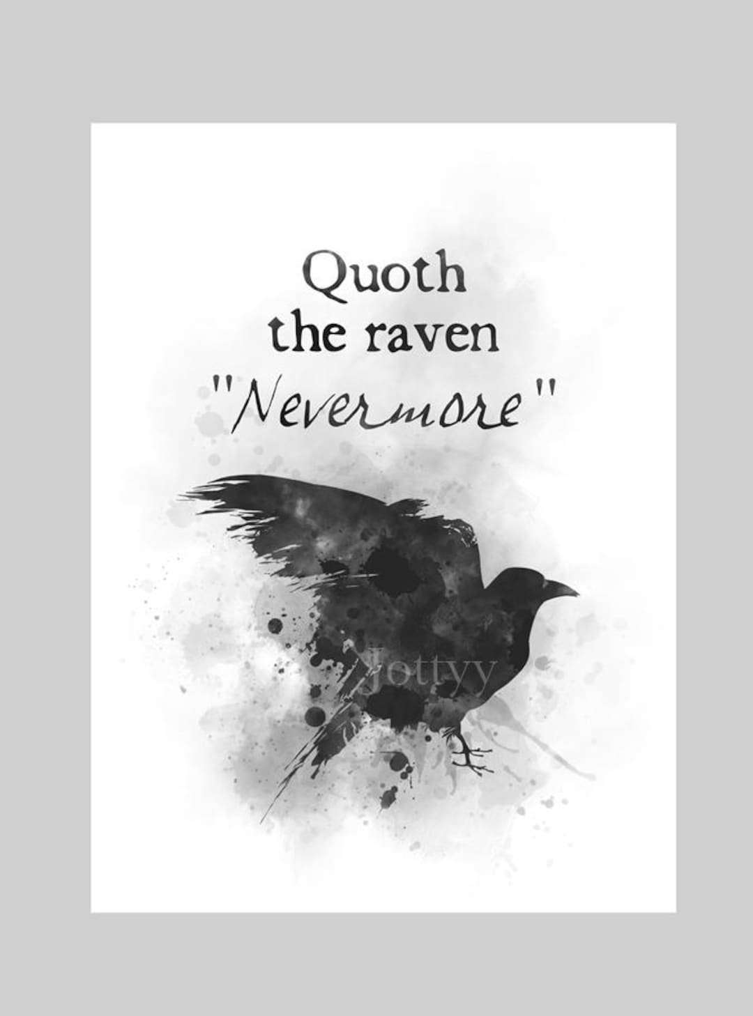 Quoth the Raven, Nevermore Quote ART PRINT Edgar Allan Poe ...