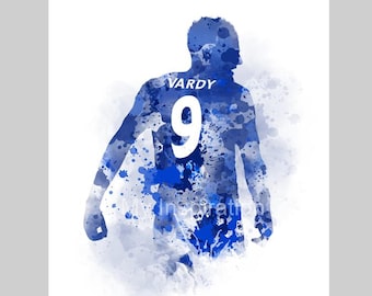 Jamie Vardy ART PRINT Leicester City, voetbal, sport, cadeau, kunst aan de muur, woondecoratie, jongens meisjes slaapkamer