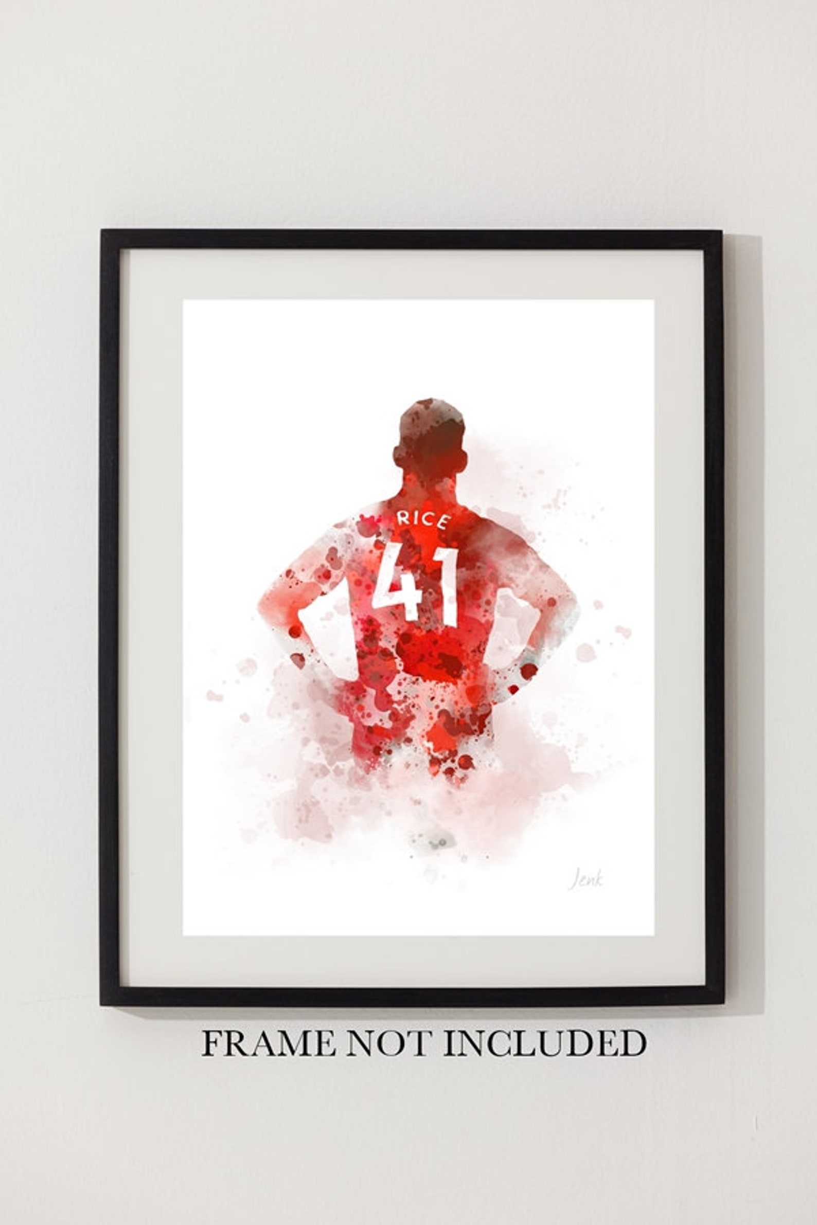 Declan Rice ART PRINT Arsenal, Football, Sport, Gift, Wall Art, Home ...