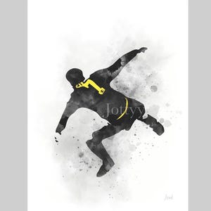 Eric Cantona Kung Fu Kick ART PRINT Manchester United, Football, Sport, Gift, Wall Art, Home Decor