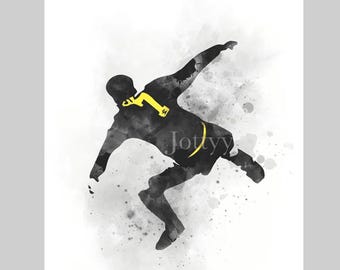 Eric Cantona Kung Fu Kick ART PRINT Manchester United