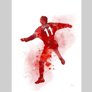 Ryan Giggs 1 Menchester United Welsh Football Player Poster Sport Motivation