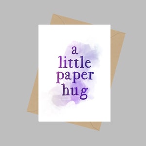 A Little Paper Hug, A5 Grußkarte, Geschenk, Freund, Freundschaft