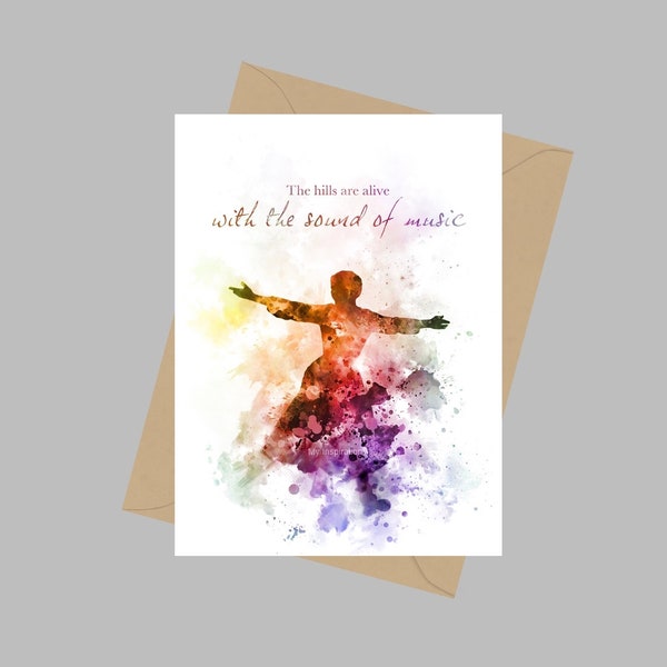Sound of Music, A5 Greeting Card, Quote, Maria von Trapp, Musical, Song, Gift