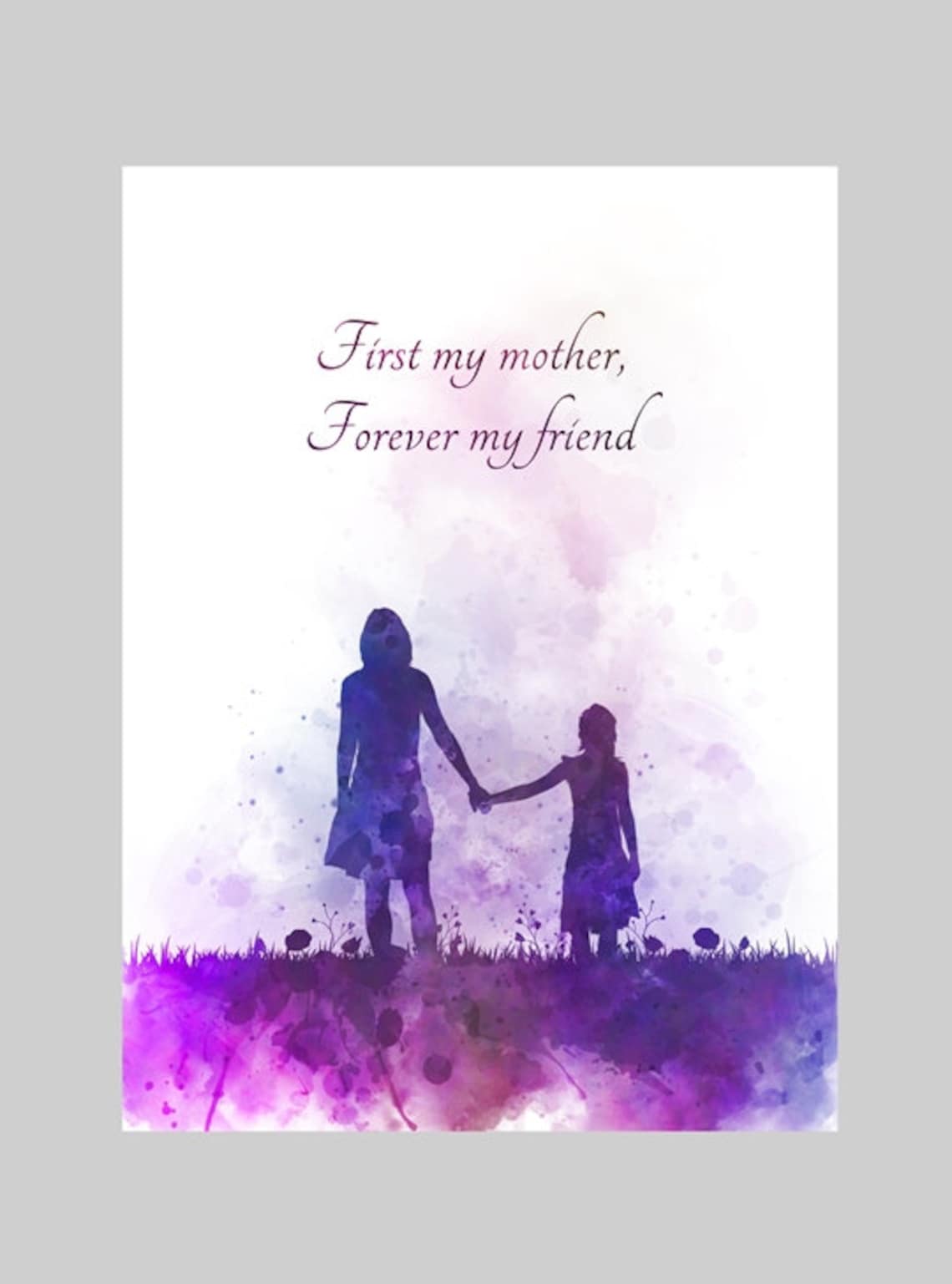 Mother and Daughter Quote ART PRINT Inspirational Mothers - Etsy
