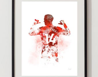 Viktor Gyökeres ギョケレシュ アーセナル アートポスター A2版 Viktor Gyokeres ART PRINT Arsenal Football, Gift Idea, Wall Art
