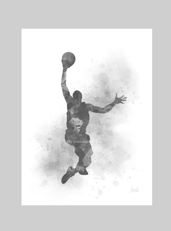 Basketball ART PRINT Sport Gift Wall Art Home Decor Black | Etsy