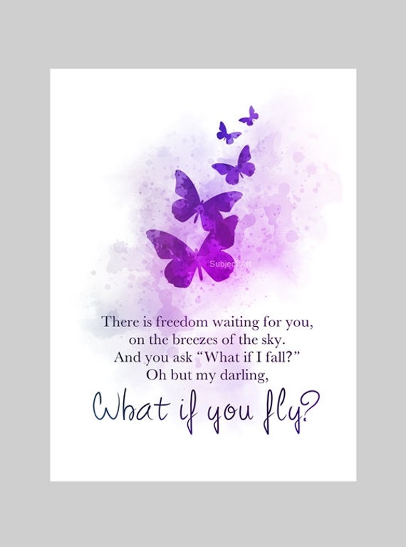 What If I Fall Oh But My Darling What If You Fly Art Print Etsy