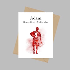 Bruno Fernandes Personalised Card, A5 Greeting Card, Birthday, Manchester United, Card For Son Daughter Grandson, Football, Soccer, Gift