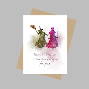 Glinda Good Witch Elphaba Zitat, A5 Grußkarte, Inspiration, Geschenk