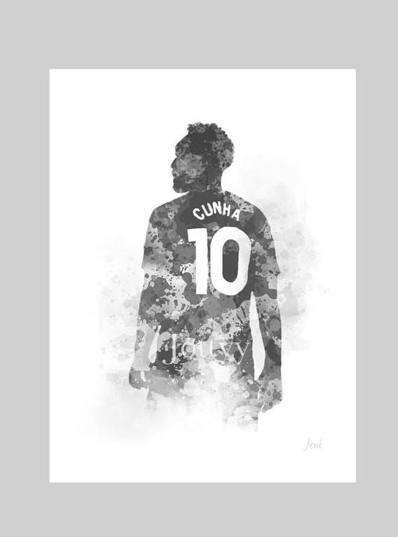 Matheus Cunha ART PRINT Manchester United Football, Wall Art, Home