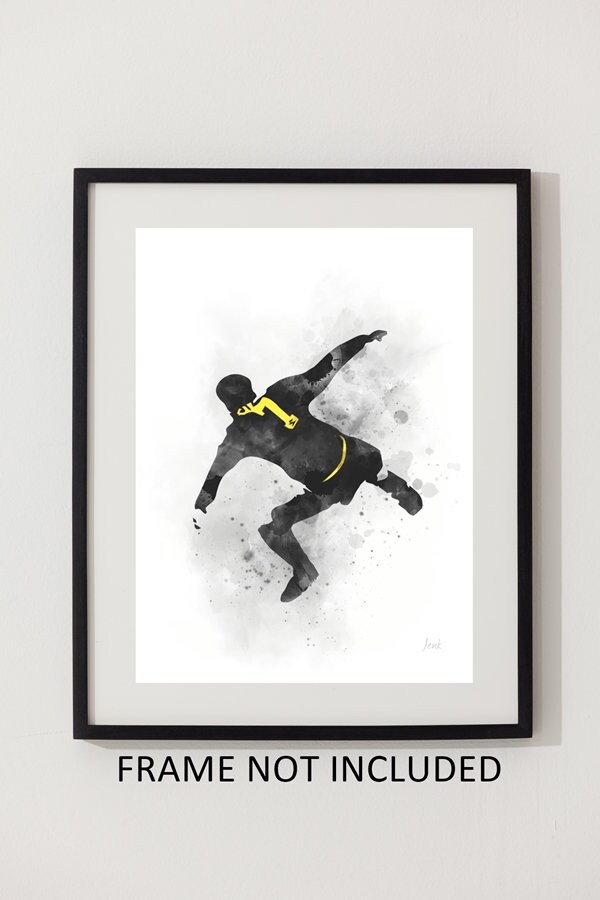 エリック・カントナ カンフーキック アートプリント マンチェスター