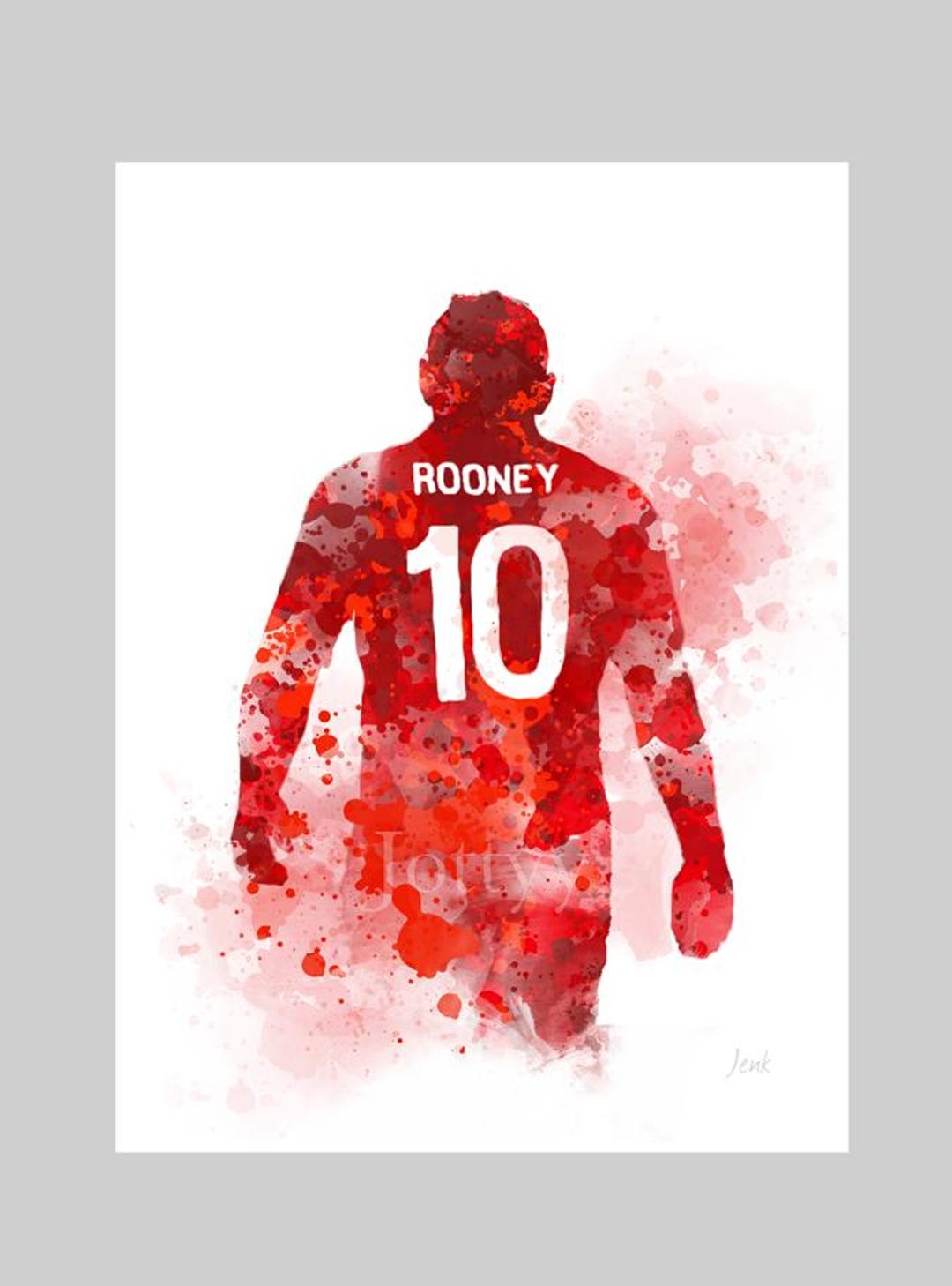 ウェイン・ルーニー アートプリント マンチェスター・ユナイテッド