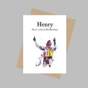 Lionel Messi Personalised Card, A5 Greeting Card, Birthday, Card For Son Daughter Grandson, Football, Soccer, Gift