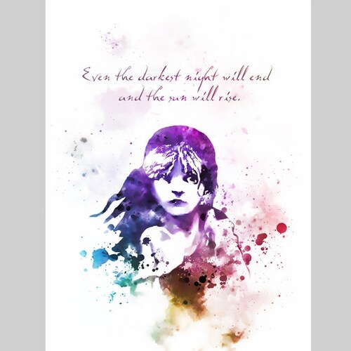 Les Miserables Victor Hugo Quote ART PRINT Musical Theatre | Etsy