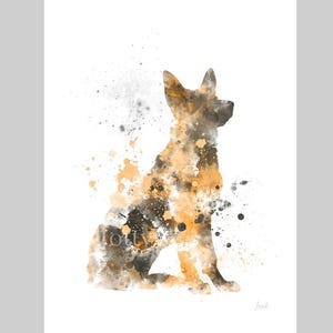 German Shepherd ART PRINT Dog, Animal, Pet, Gift, Wall Art, Home Decor, Bedroom, Kitchen, Living Room