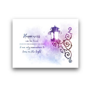 Happiness Can Be Found Even In The Darkest Of Times Quote ART PRINT Inspirational, Motivational, Gift, Wall Art, Home Decor, Bedroom, Office