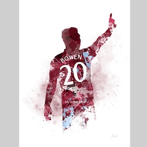 Jarrod Bowen KUNSTDRUCK West Ham United, Fußball, Sport, Geschenk, Wandkunst, Home Decor