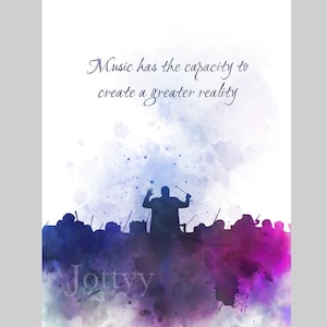 Music Quote ART PRINT Orchestra, Conductor, Inspirational, Motivational, Gift, Wall Art, Home Decor, Bedroom, Office