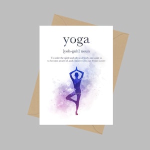 Yoga Definition Zitat, A5 Grußkarte, Geschenk