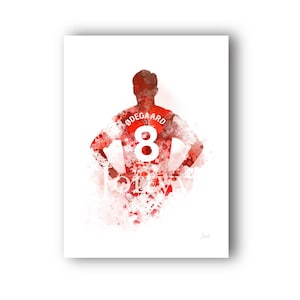 Martin Odegaard ART PRINT Arsenal Football, Gift Idea, Bedroom, Office, Wall Art, Home Decor