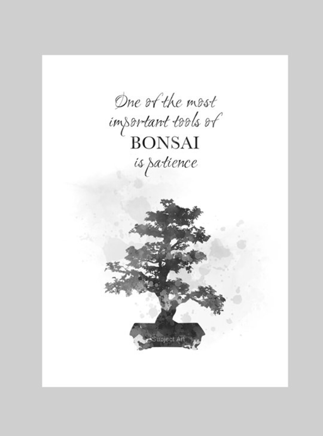 Bonsai Tree Quote ART PRINT One of the Most Important Tools of Etsy