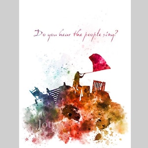 Les Miserables ART PRINT Do you hear the people sing? Barricade Battle Quote, Theatre, Broadway, West End, Gift, Wall Art, Home Decor