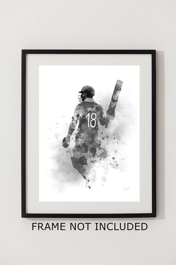 Buy Virat Kohli ART PRINT Cricket, India, Sport, Gift, Wall Art - Main Image