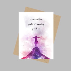 Carte de vœux A5 personnalisée pour fille, petite-fille, meilleure amie, sœur, nièce, félicitations, si fière de toi, anniversaire