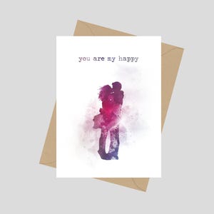 You are my Happy A5-wenskaart, citaat, inspirerend citaat, verjaardag, jubileum, kaart voor vrouw echtgenoot vriendin vriend, cadeau-idee, cadeau-idee