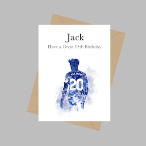 Cole Palmer Carte personnalisée, Carte de vœux A5, Anniversaire, Chelsea, Carte pour fils fille petit-fils, Football, Cadeau