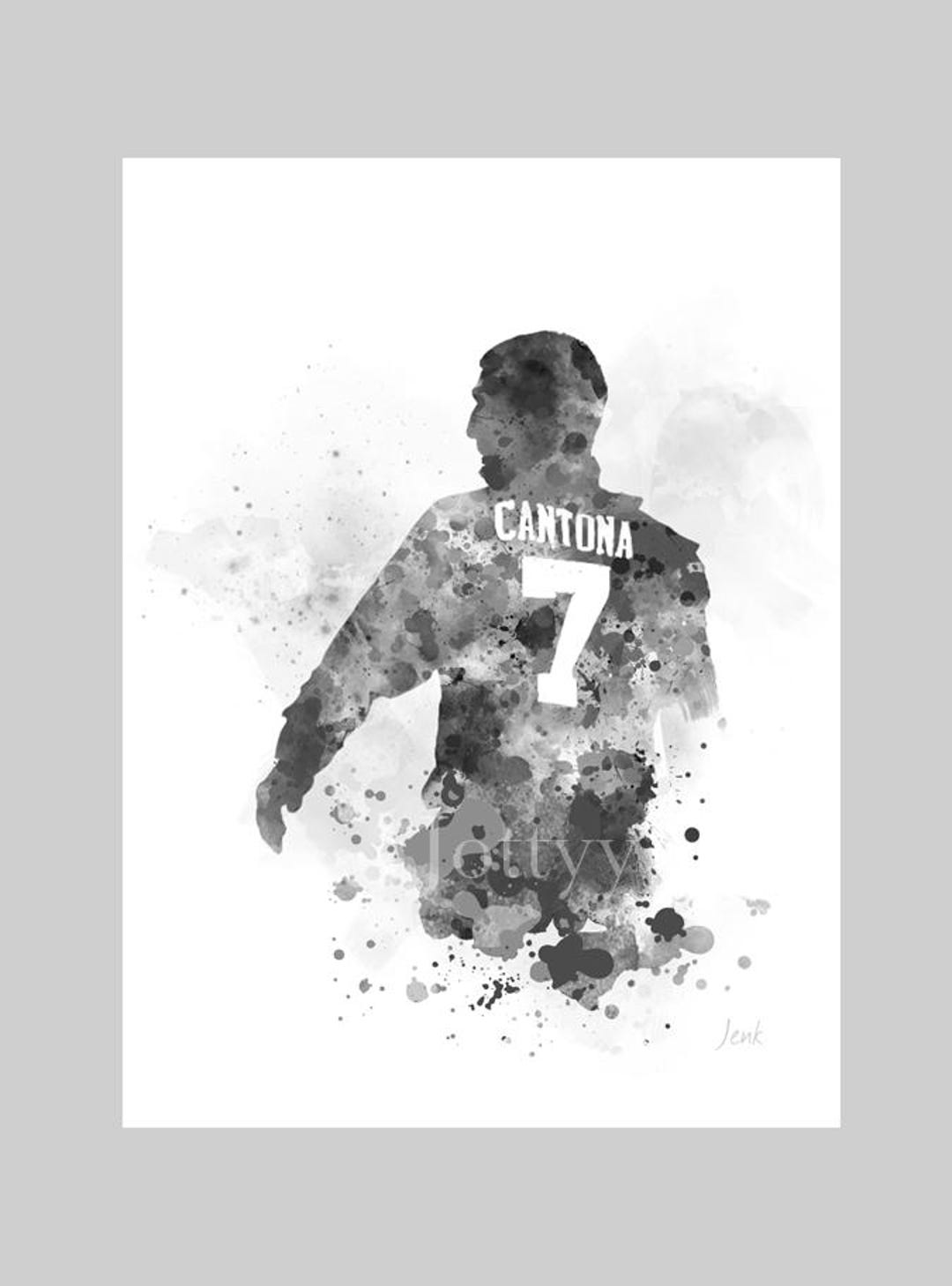 ERIC CANTONA  写真パネル ERIC CANTONA KUNG FU KICK MANCHESTER UNITED SIGNED PHOTO
