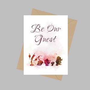 Wees onze gast, A5-wenskaart, citaat, lied, gezegde, cadeau-idee