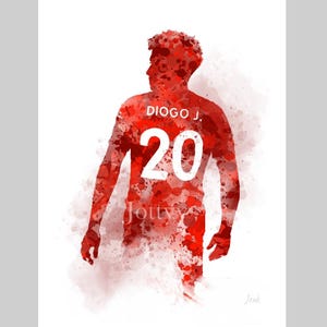 Diogo Jota KUNSTDRUCK Kingswalker, Fußball, Sport, Geschenk, Wandkunst, Hausdeko