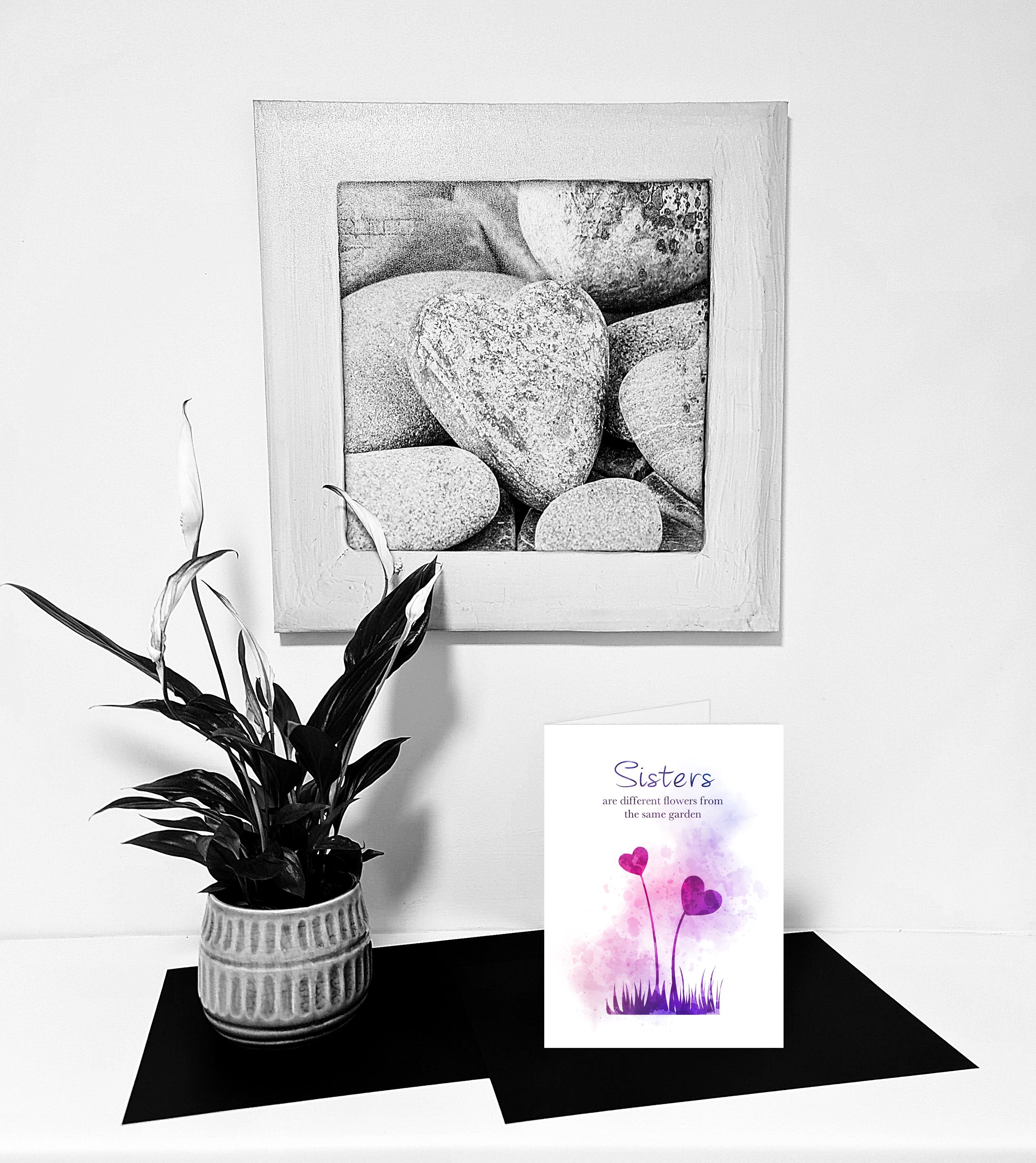 Sisters Are Different Flowers From the Same Garden Quote, A5 Greeting ...