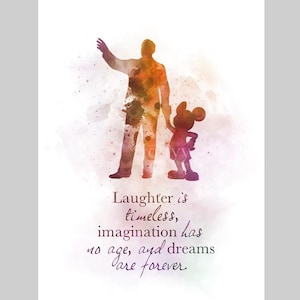 Walt Disney Mickey Mouse Quote ART PRINT Nursery, Gift, Wall Art, Home Decor