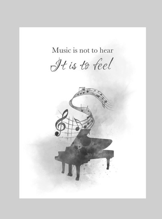Notes de musique pour piano Citation ART PRINT Musique est